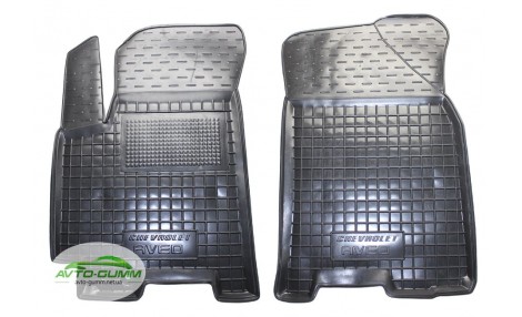 Коврики в салон, водительский + пассажир для Chevrolet Aveo T250 2006-2011 полиуретан (AVTO-Gumm)