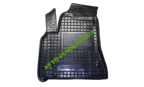 Коврик в салон водительский для Citroen Berlingo 2011 резиновый (AVTO-Gumm)