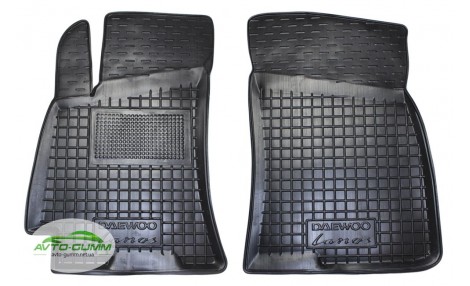 Коврики в салон, водительский + пассажир для Daewoo Lanos полиуретан (AVTO-Gumm)