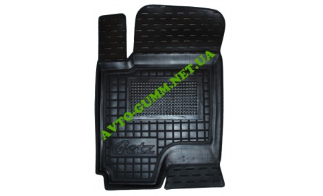 Коврик в салон водительский для Hyundai Getz 2002 резиновый (AVTO-Gumm)