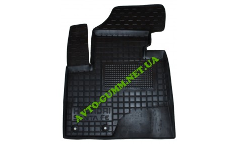 Коврик в салон водительский для Hyundai Santa-Fe 2010-2012 (5мест) резиновый (AVTO-Gumm)
