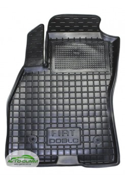 Коврик в салон водительский для Fiat Doblo 2010- резиновый (AVTO-Gumm)