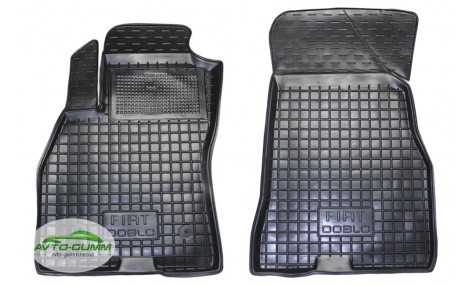 Коврики в салон, водительский + пассажир для Fiat Doblo 2010- полиуретан (AVTO-Gumm)