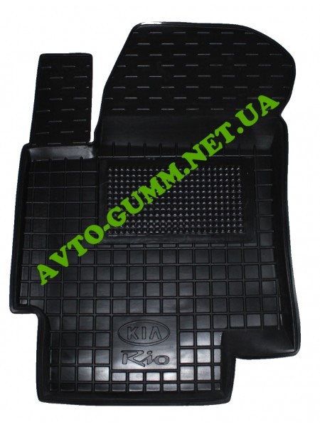 Коврик в салон водительский для Kia Rio (2006-10), резиновый (AVTO-Gumm)