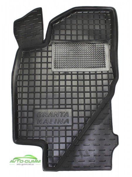 Коврик в салон водительский для Lada Kalina, резиновый (AVTO-Gumm)