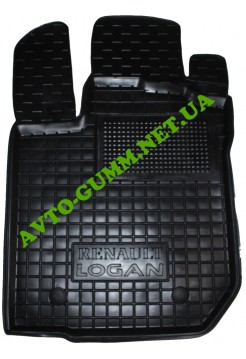 Коврик в салон водительский для Renault Logan (2013-) резиновый (AVTO-Gumm)