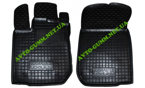 Коврики в салон, водительский + пассажир для Renault Logan (2013-) полиуретан (AVTO-Gumm)