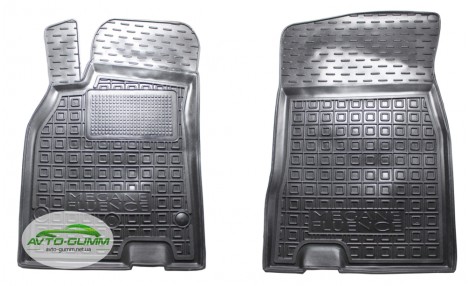 Коврики в салон, водительский + пассажир для Renault Megane lll хетчбэк (2010-) полиуретан (AVTO-Gumm)