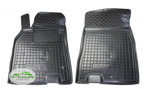 Коврики в салон, водительский + пассажир для Renault Fluence/Megane III полиуретан (AVTO-Gumm)