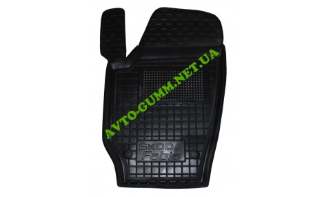 Коврик в салон водительский для Skoda Fabia ll (2007-) резиновый (AVTO-Gumm)