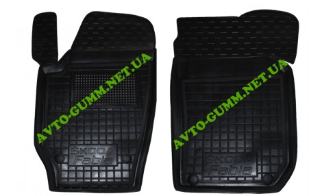 Коврики в салон, водительский + пассажир для Skoda Fabia ll (2007-) полиуретан (AVTO-Gumm)