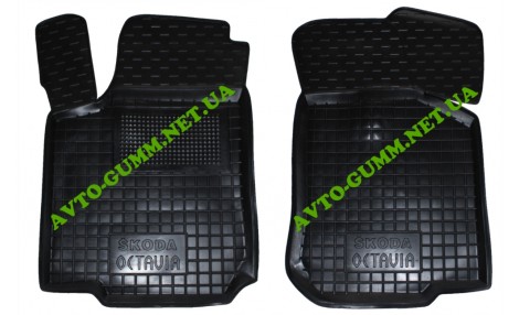 Коврики в салон, водительский + пассажир для Skoda Octavia A4 (1996 - 2010) полиуретан (AVTO-Gumm)