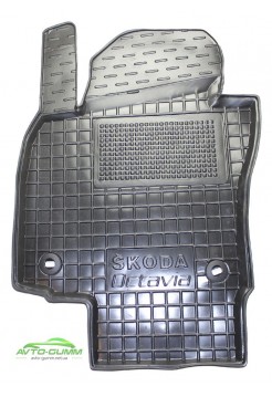 Коврик в салон водительский для Skoda Octavia A5 (2004 - 2012) полиуретановый (AVTO-Gumm)