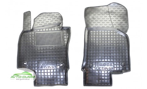 Коврики в салон, водительский + пассажир для Skoda Octavia A5 (2004 - 2012) полиуретан (AVTO-Gumm)
