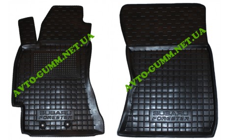 Коврики в салон, водительский + пассажир для Subaru Forester (2008-) полиуретан (AVTO-Gumm)