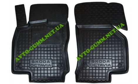 Коврики в салон, водительский + пассажир для Skoda Octavia A7 (2013-) полиуретан (AVTO-Gumm)