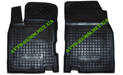 Коврики в салон, водительский + пассажир для Nissan Qashqai ( 2014-), полиуретан (AVTO-Gumm)