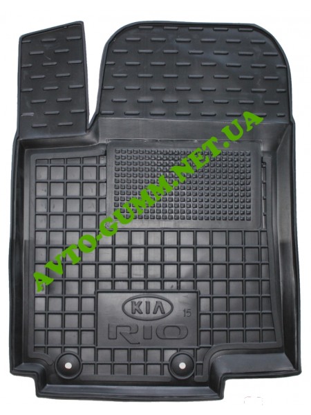 Коврик в салон водительский для Kia Rio (2015-), резиновый (AVTO-Gumm)