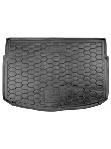 Коврик в багажник для Kia Rio (2017-) (хетчбэк) (нижняя полка) ( полиуретан ) ( Avto-Gumm )