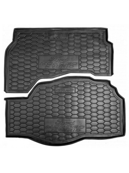 Коврик в багажник для  FORD Fusion/Mondeo V (2015>) (hybrid) (седан, c 2-х частей) ( Avto-Gumm ) пластик